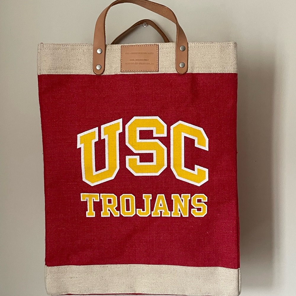 USC Trojans Red and Tan Tote Bag
